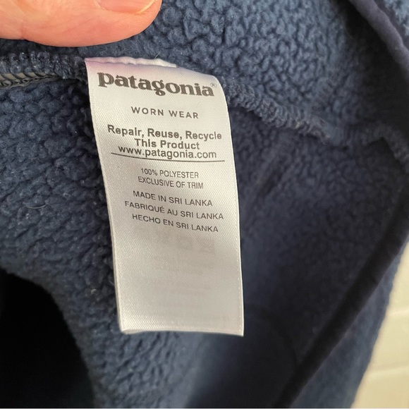 Patagonia 1/4 zip high-pile fleece. Cozy and comfy in a beautiful blue. EUC - Picture 5 of 5
